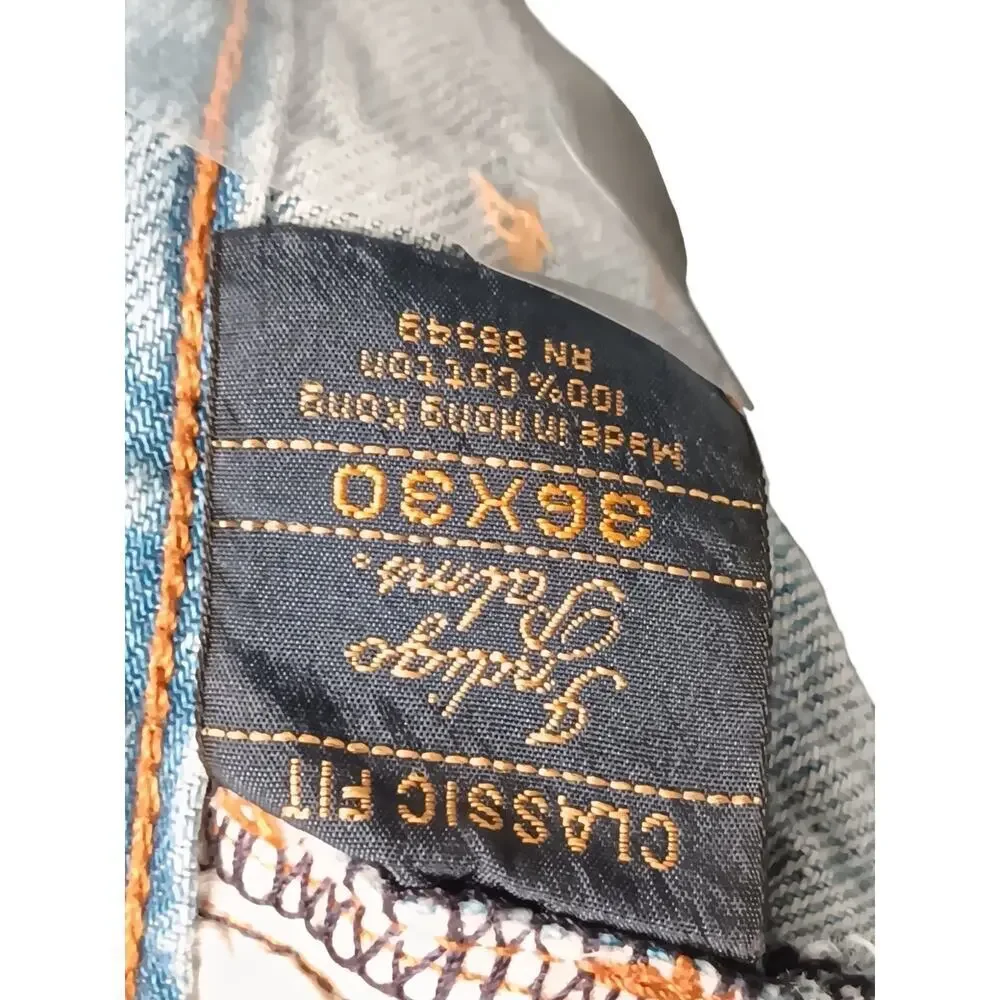 Indigo Palms Men’s Relaxed Fit Blue Jeans Size 36x30 Straight Leg Zip Fly Denim